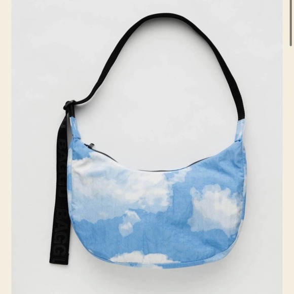 BAGGU Handbags - BAGGU Clouds Medium Nylon Crescent Bag